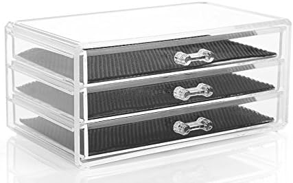 sf-1005-1 DJUNXYAN 3 Layer 3 Drawers Cuboid Drawer Transparent Acrylic Cosmetic Storage Boxes