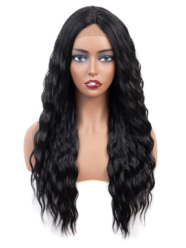 Fab Adella Mermaid Waves Natural Wig #1B-Natural Black