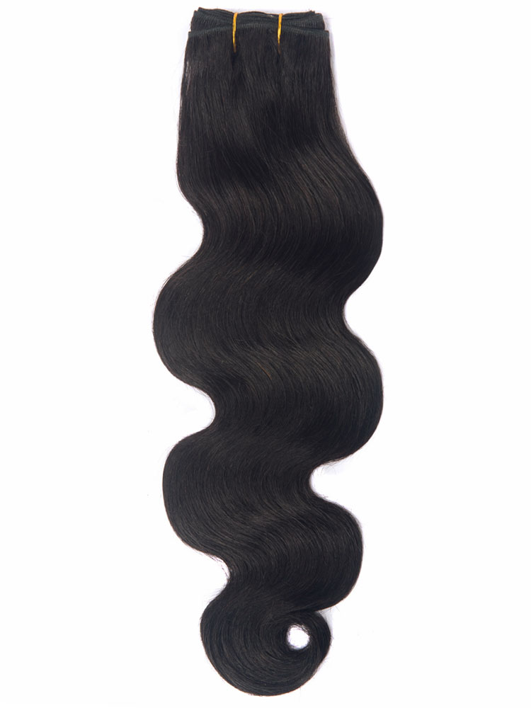 I&k Gold Weave Body Wave Human Hair Extensions #1b-natural Black 22 